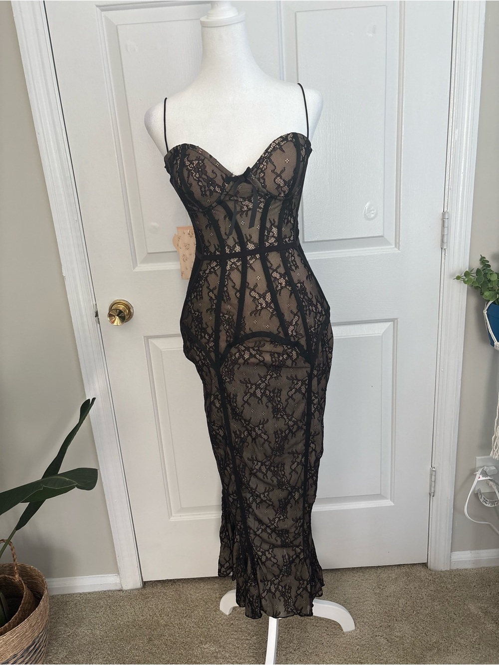 NWT Lacemade Black Moon Shade Corset Dress-M - Picture 9 of 12